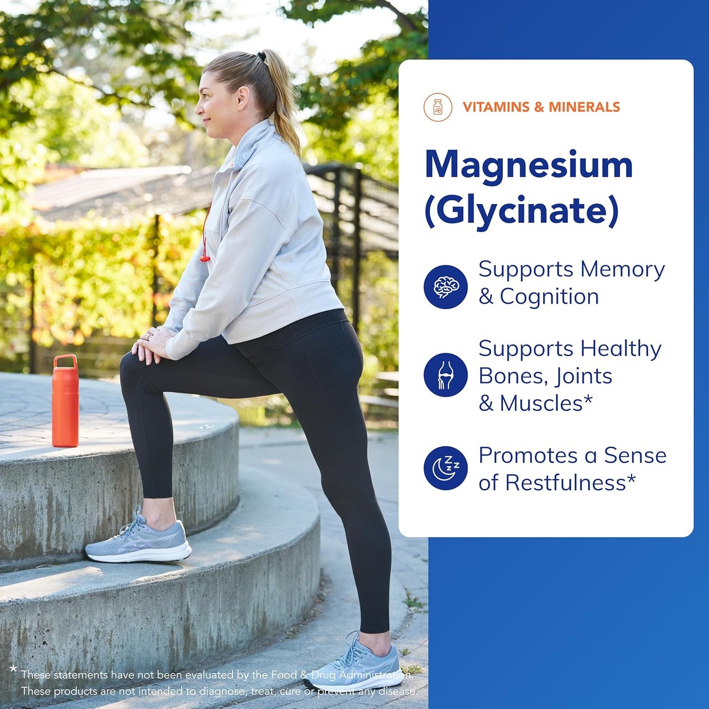 Magnesium Glycinate Supplement for Stress Relief, Sleep, Heart Health, Nerves, Muscles, and Metabolism - 90 Capsules