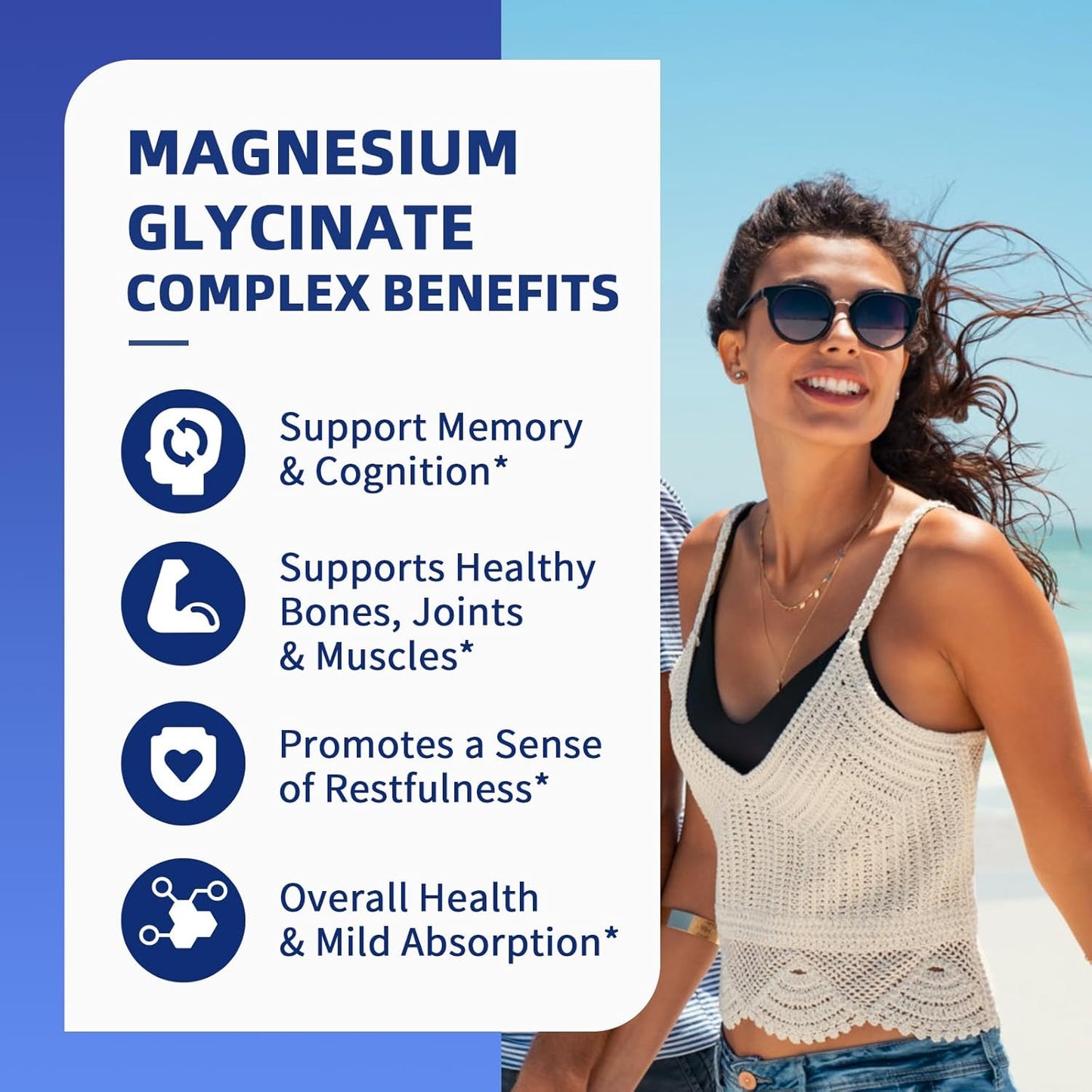 Magnesium Glycinate Supplement with L-Theanine, Chamomile & GABA for Sleep & Relaxation - Vegan, High-Absorption, 120 Capsules for Men & Women