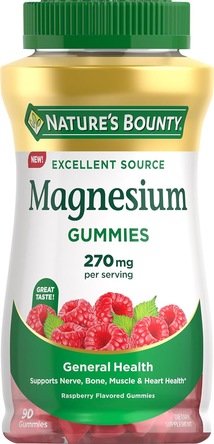 Magnesium Gummies 270mg for Bone, Nerve, Muscle & Heart Health - 90 Gummies