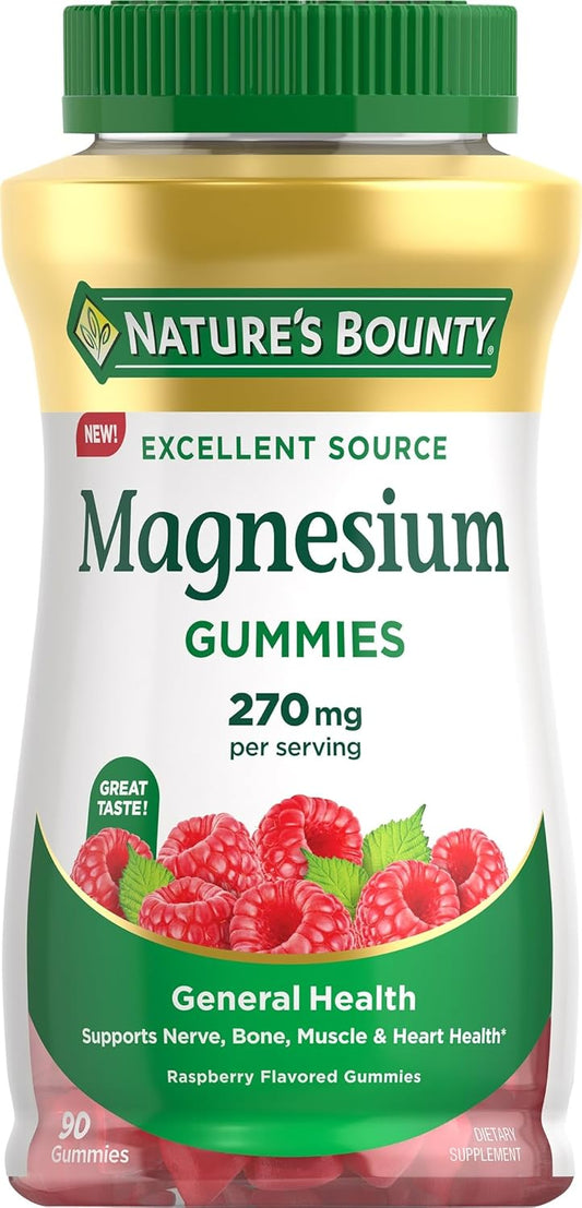Magnesium Gummies 270mg for Bone, Nerve, Muscle & Heart Health - 90 Gummies