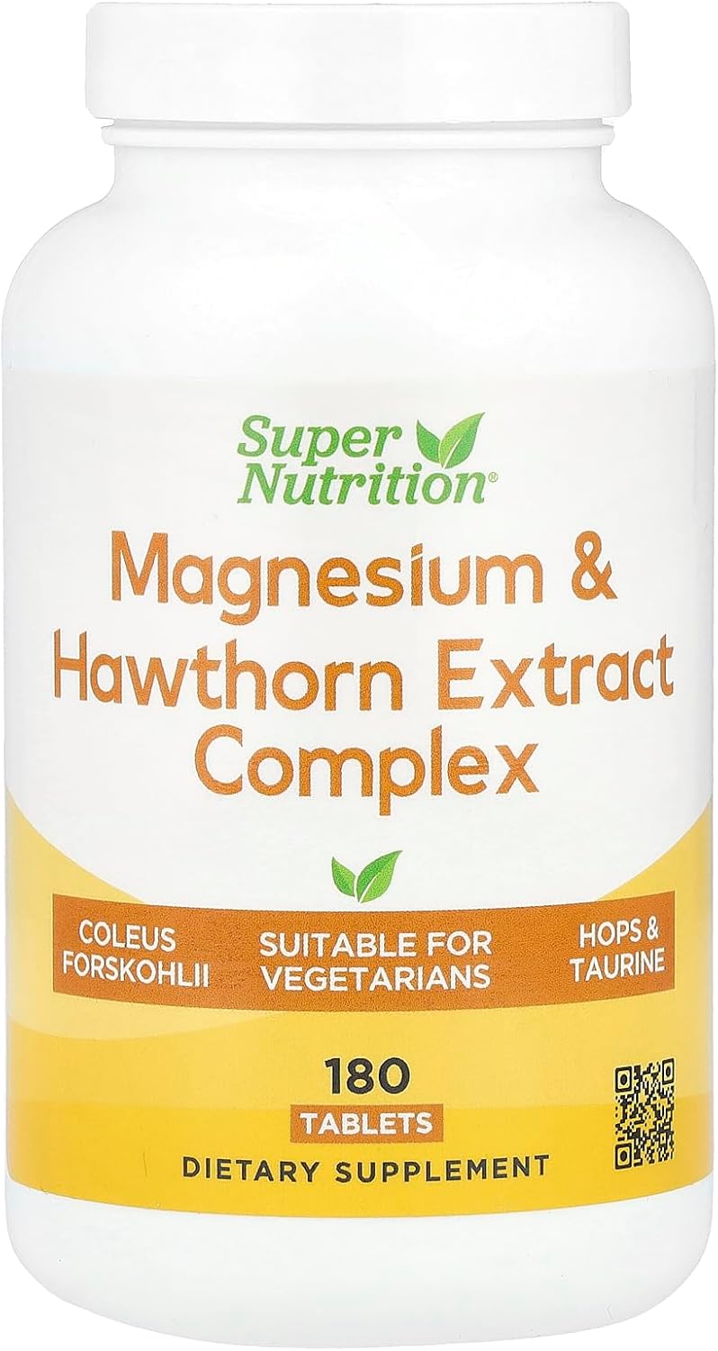 Magnesium & Hawthorn Extract Complex - 180 Tablets by SuperNutrition