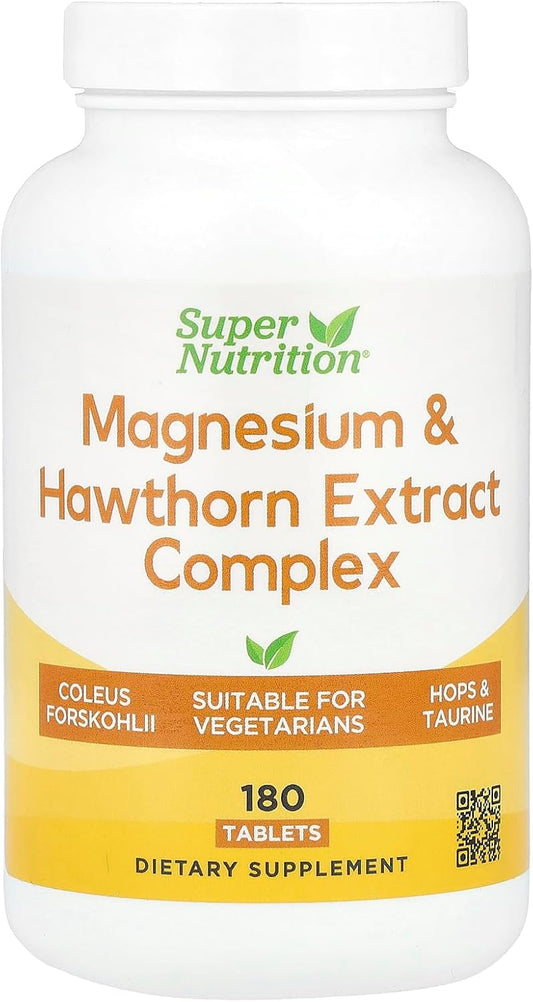Magnesium & Hawthorn Extract Complex - 180 Tablets by SuperNutrition