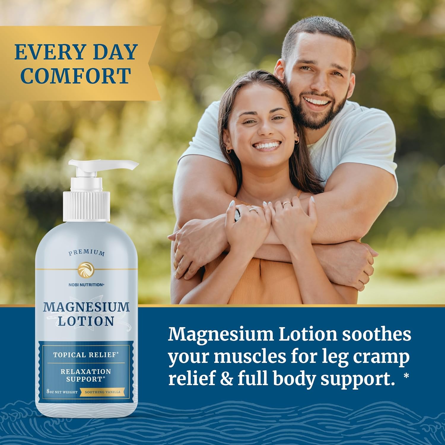 Magnesium Lotion & Ashwagandha Supplement Combo for Full Body Support - Topical Magnesium & Complex Pills for Mind & Body - 2 Month Supply
