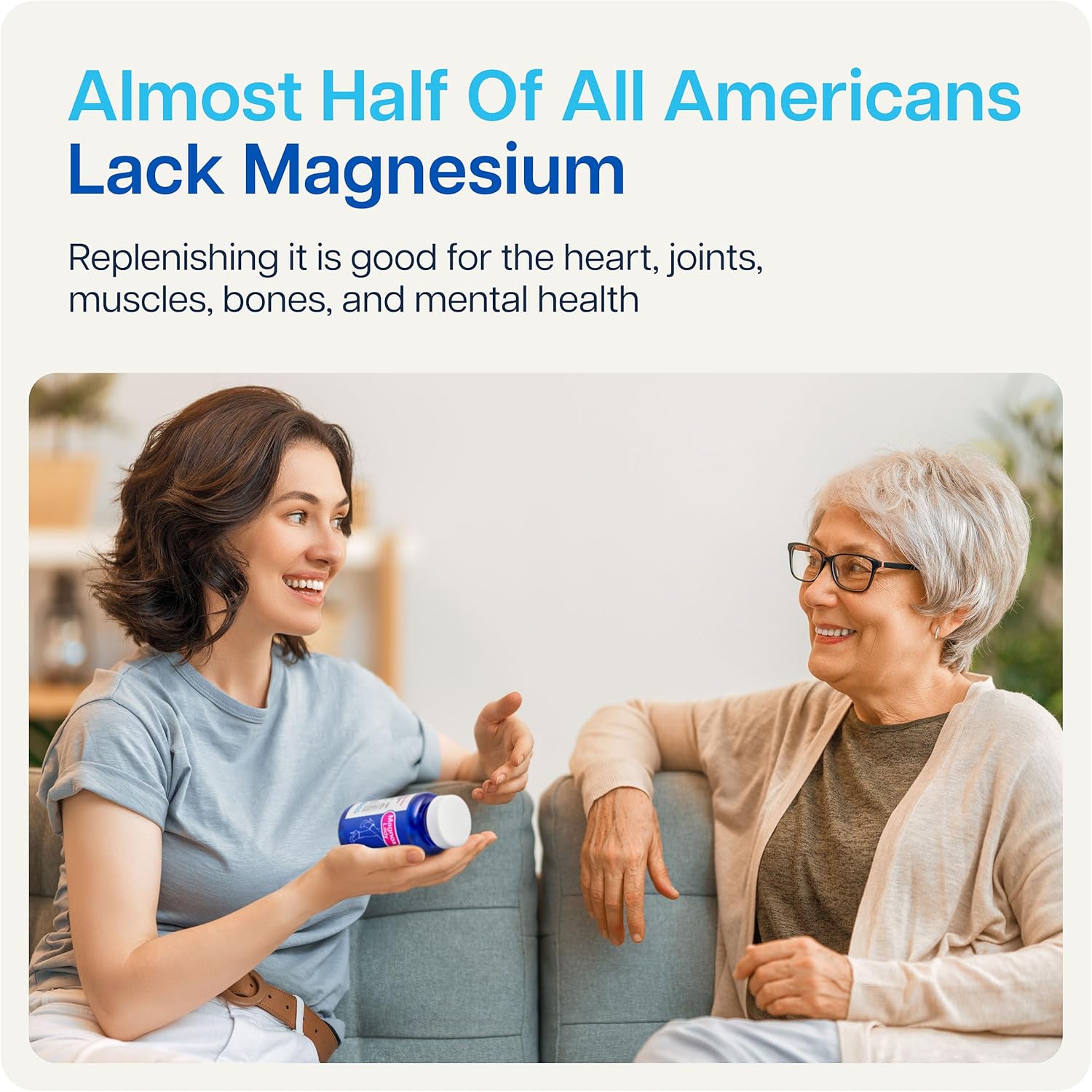 Magnesium Menopause and PMS Support Supplement for Women - High-Absorption Magnesium Complex with Vitamins - 60 Capsules