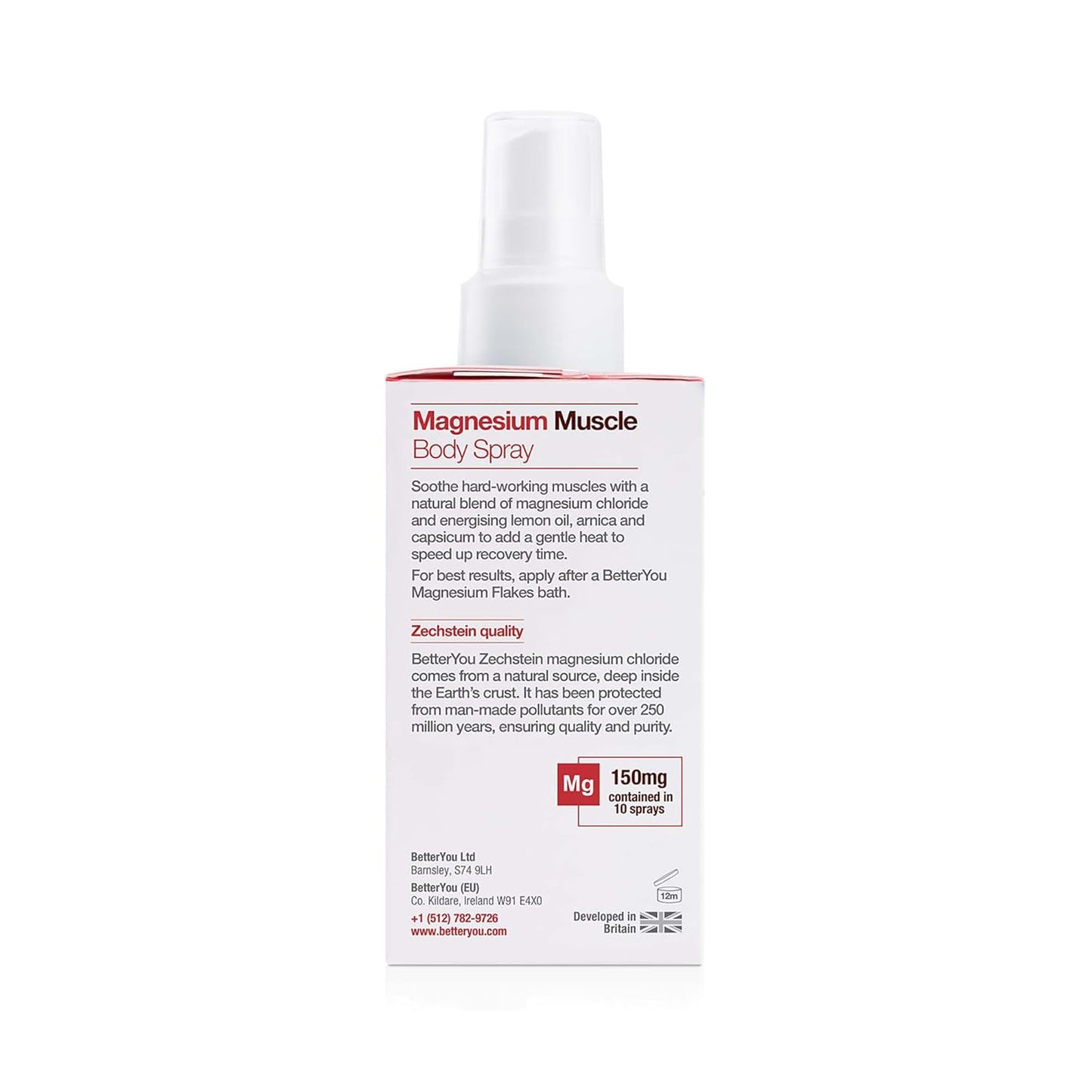 Magnesium Muscle Relief Body Spray with Arnica and Lemon Oil - Gentle Heat for Muscle and Joint Recovery - 3.38 oz