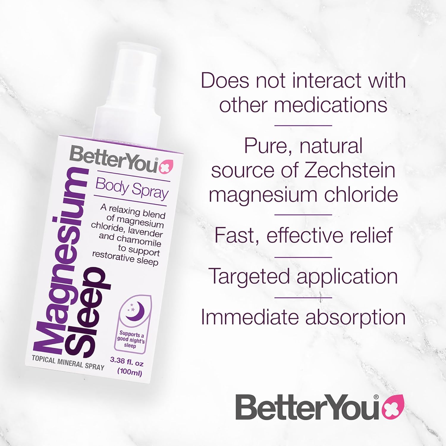 Magnesium Sleep Body Spray with Lavender and Chamomile for Improved Sleep - 3.38 oz