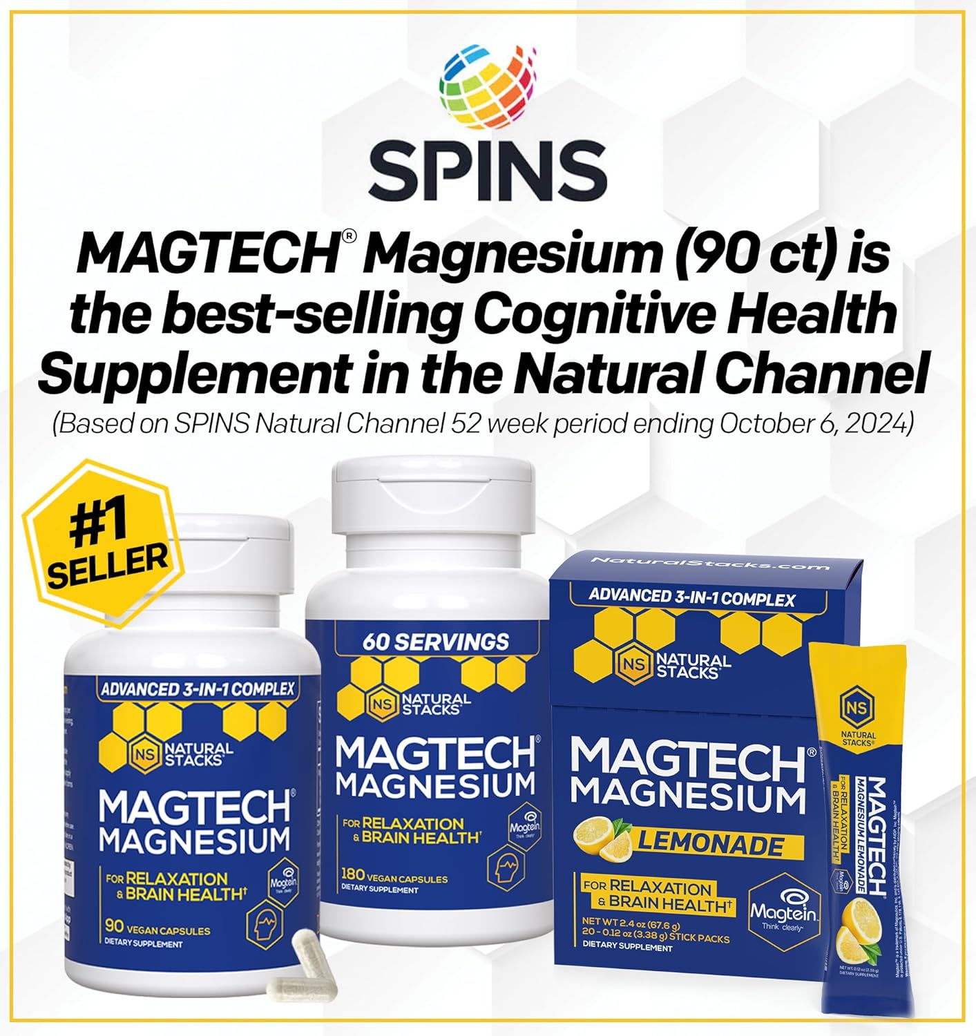 Magtech Magnesium & Focus Bites Bundle - Promotes Brain Health & Focus - 120 Pieces