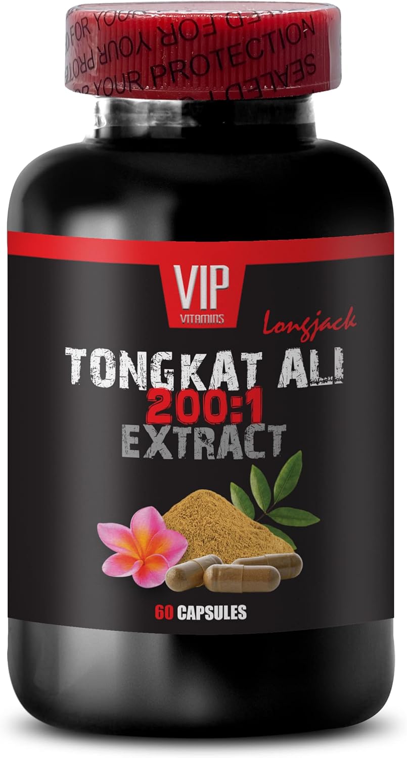 Malaysian Ginseng Tongkat Ali Extract 200:1 400 MG - Natural Energy Booster for Women with Eurycoma Longifolia