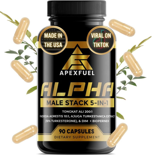 Male Enhancement Supplement with Fadogia Agrestis, Turkesterone, Tongkat Ali, and DIM - Boost Performance and Vitality!