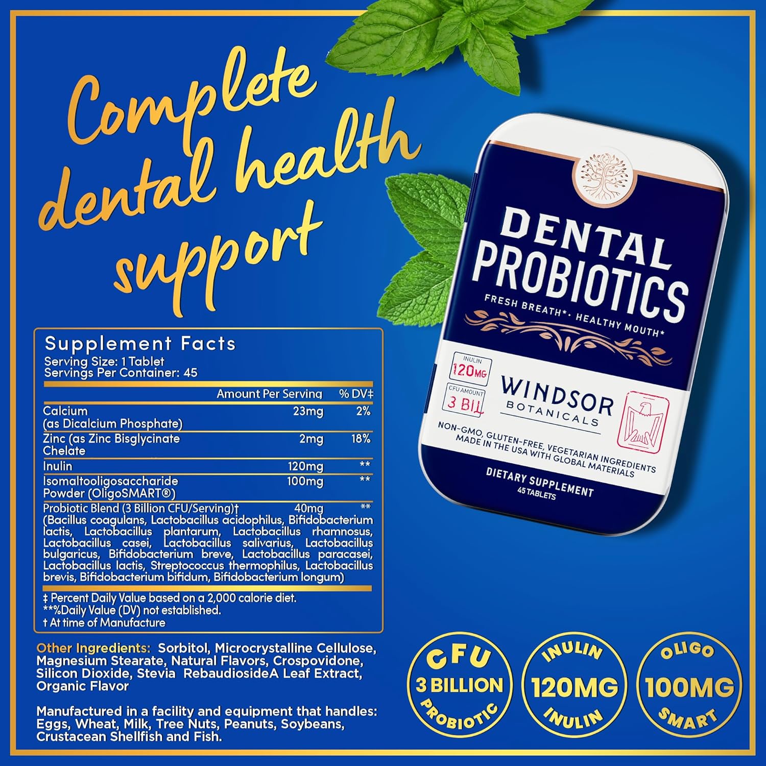 Male Fertility and Dental Health Bundle for Men - Windsor Botanicals Supplement and Probiotics for Wellness