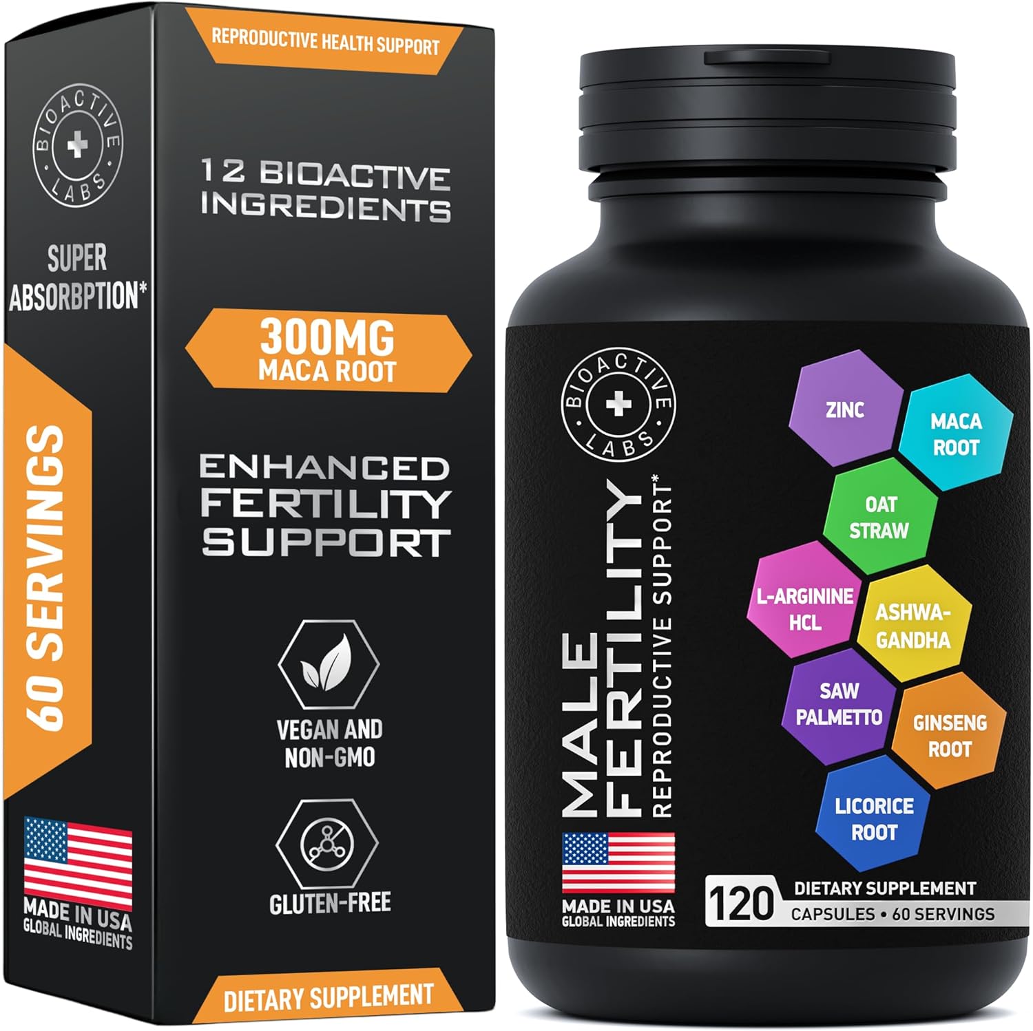 Male Fertility and Dental Probiotics Bundle by BIOACTIVE LABS - Supplements for Men in Convenient Tins