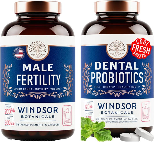 Male Fertility and Oral Probiotics Bundle for Men's Health - Windsor Botanicals