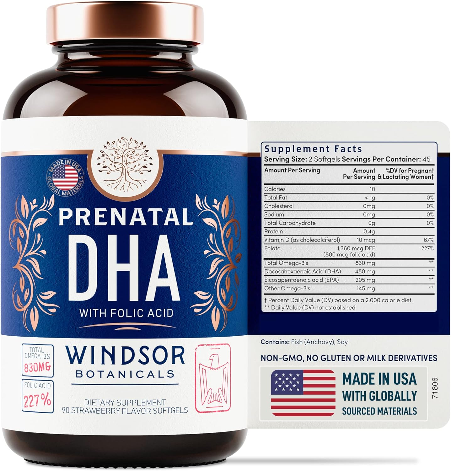 Male Fertility and Prenatal Support Bundle with DHA and Folic Acid by WINDSOR BOTANICALS