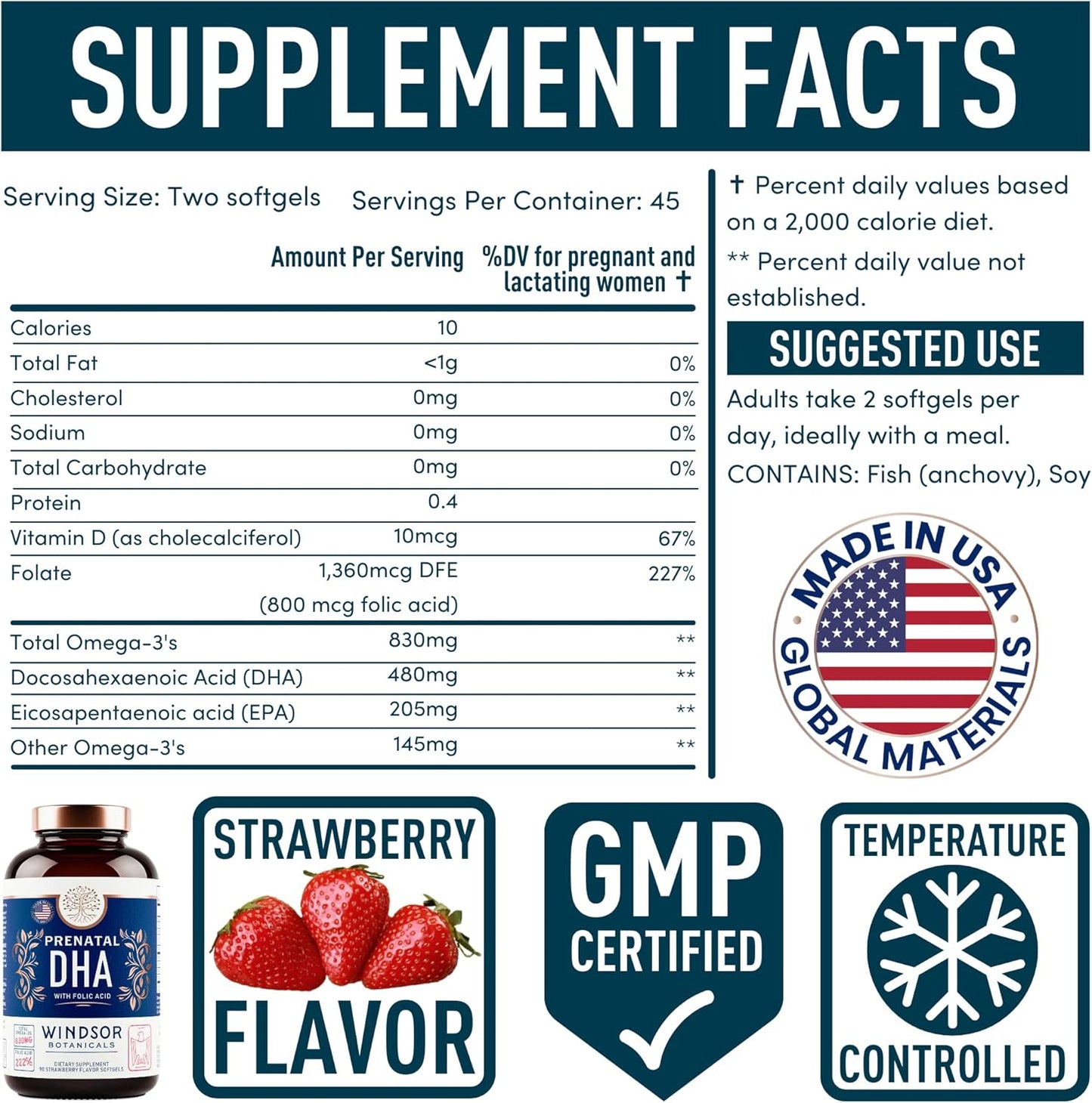 Male Fertility and Prenatal Support Bundle with DHA and Folic Acid by WINDSOR BOTANICALS