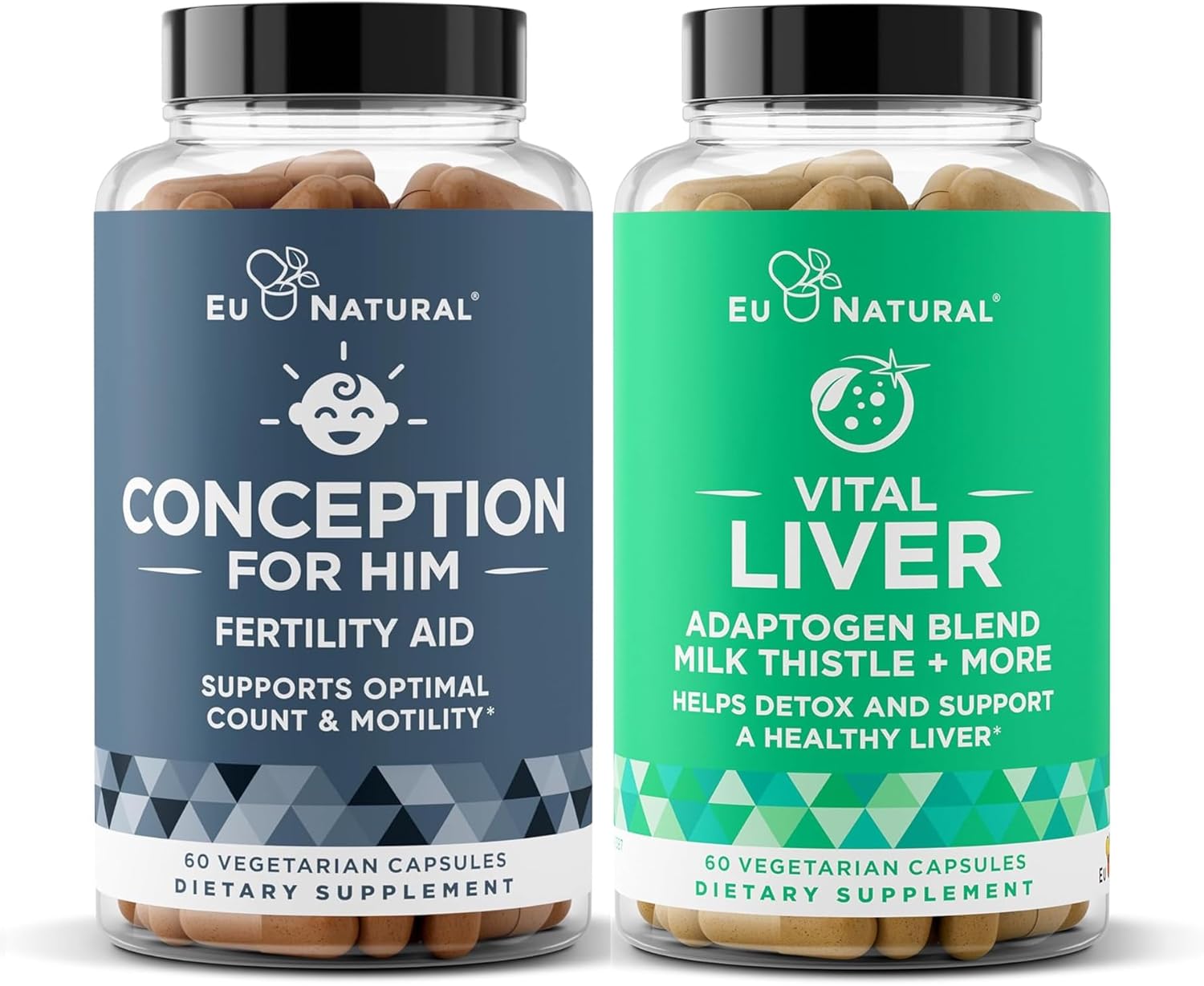 Male Fertility Booster & Prenatal Supplement with 9-in-1 Liver Support Bundle for Him