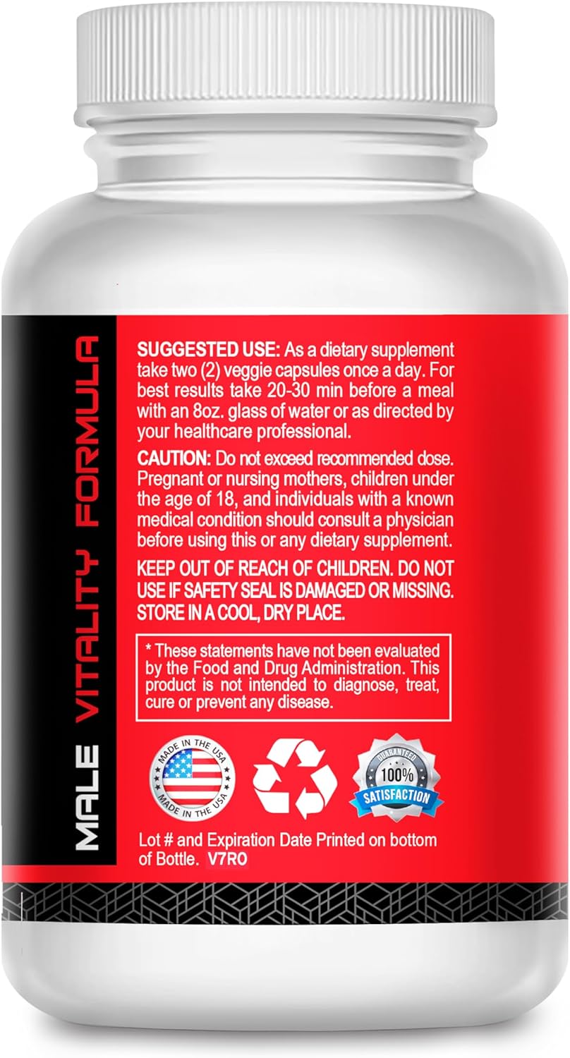 Male Fertility Supplement - Natural Formula for Sperm Health, Count, and Motility - Vitamins, Minerals, Antioxidants - Supports Reproductive Health
