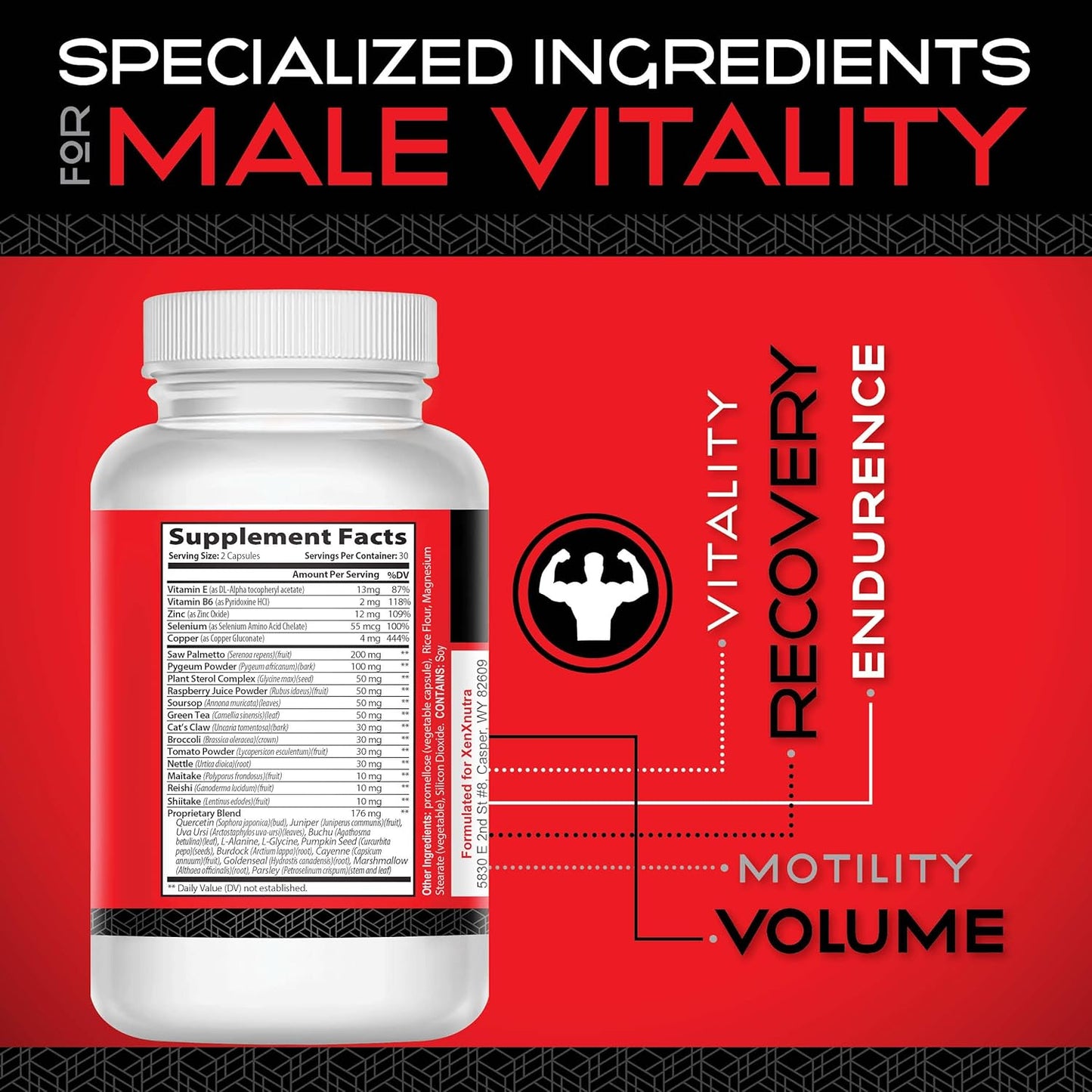 Male Fertility Supplement - Natural Formula for Sperm Health, Count, and Motility - Vitamins, Minerals, Antioxidants - Supports Reproductive Health