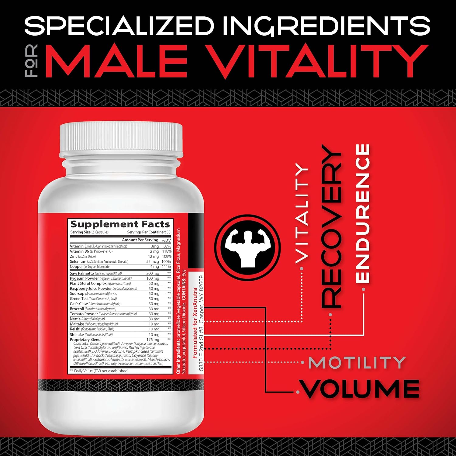 Male Fertility Supplement - Natural Formula for Sperm Health, Count, and Motility - Vitamins, Minerals, Antioxidants - Supports Reproductive Health