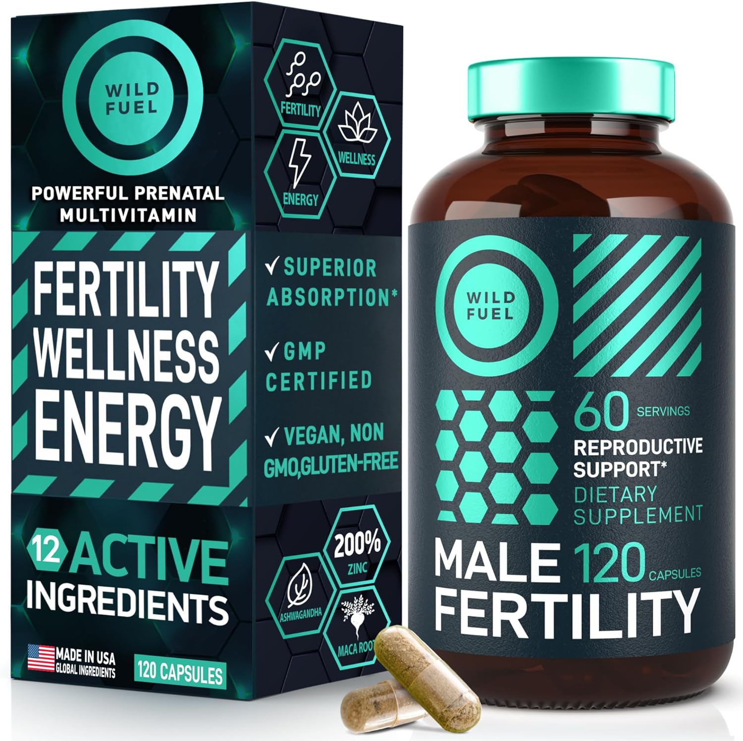 Male Fertility Supplement Bundle: Liquid Collagen Marine and Keto Gummies for Health & Wellness