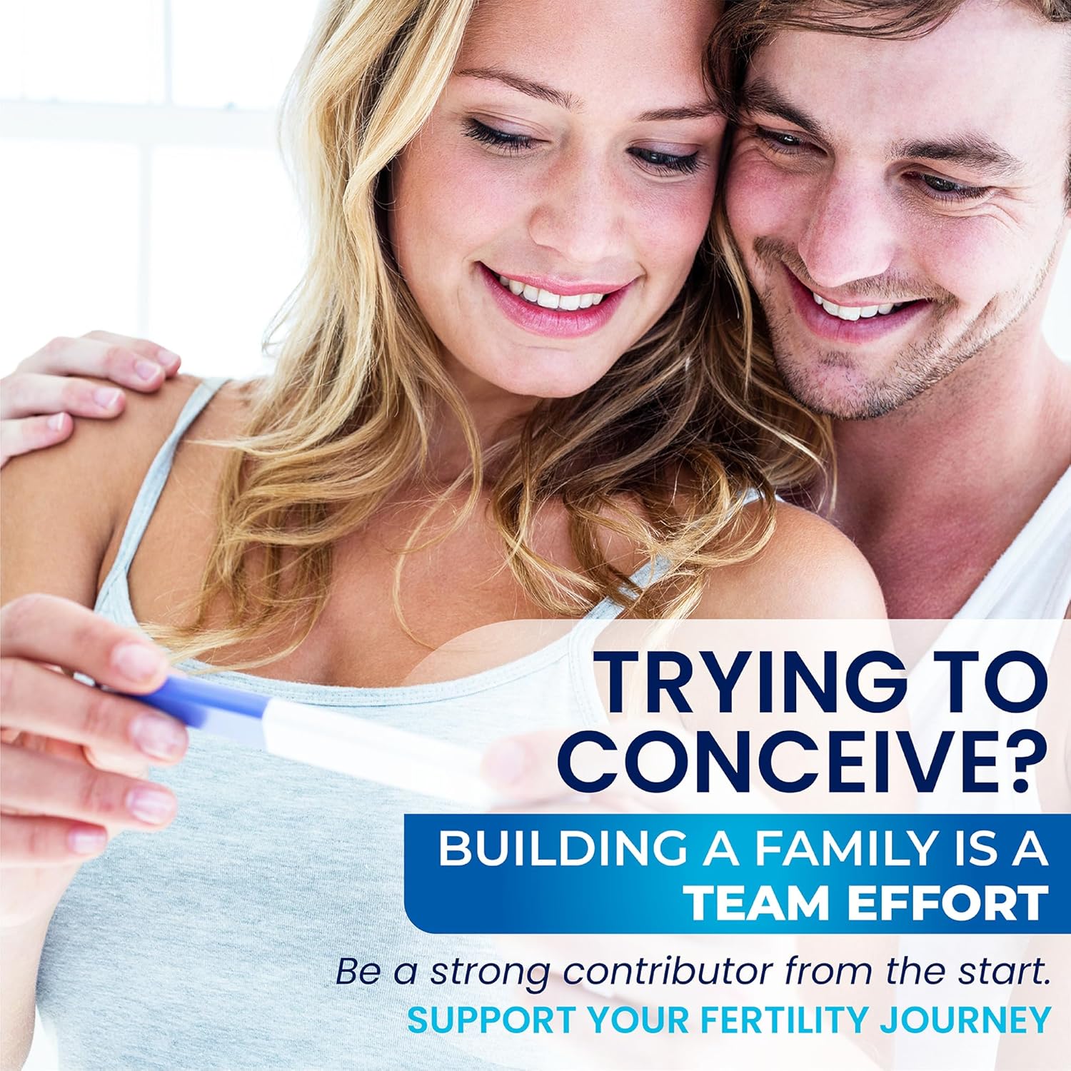 Male Fertility Supplement for Boosting Sperm Count and Strength - Fertility Supplements for Men with Zinc, Folate Acid, and Vitamins D, E - Mens Prenatal Vitamins