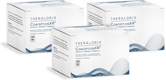 Male Fertility Supplements for Sperm Health - NSF Certified, 360 Count (Pack of 3) - Theralogix ConceptionXR Motility Support Formula - Men's Preconception Vitamins