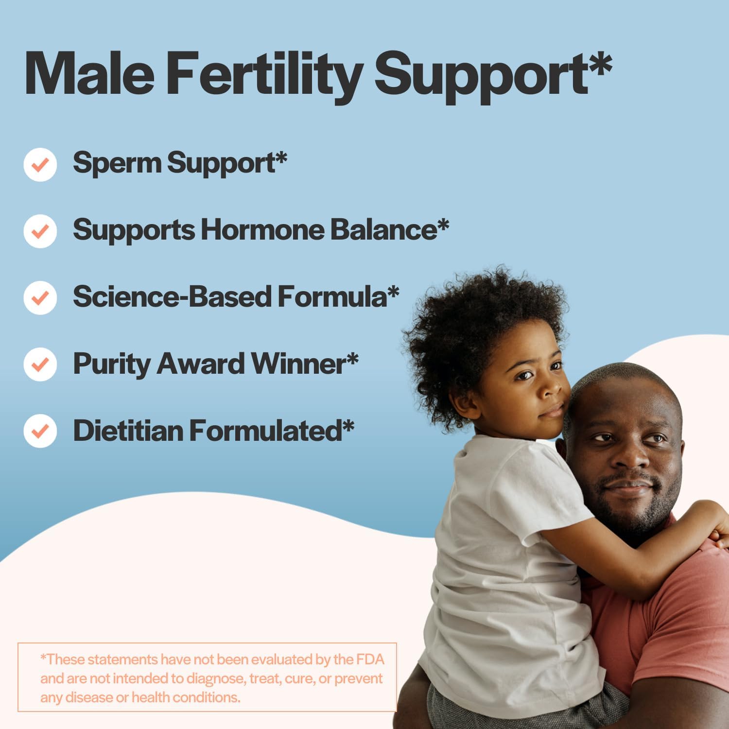 Male Fertility Support Supplements | Men's Prenatal Vitamins for Healthy Sperm & Motility | Clean Label Project Certified - 30 Day Supply