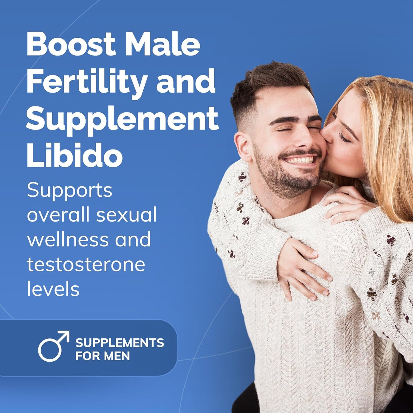 Male Fertility Support Supplements with Maca Root, L-Arginine, Zinc, Folate, Magnesium - Boost Sperm Count & Reproductive Health - 60 Capsules