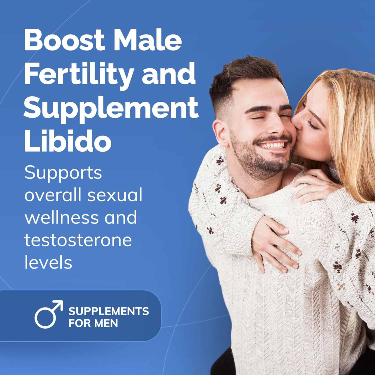 Male Fertility Support Supplements with Maca Root, L-Arginine, Zinc, Folate, Magnesium - Boost Sperm Count & Reproductive Health - 60 Capsules