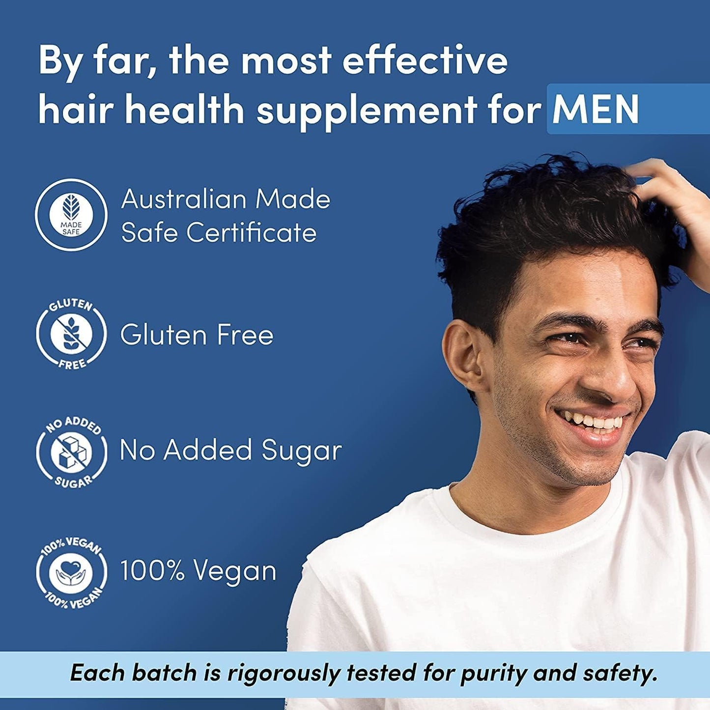 Man Matters Biotin Hair Gummies with Hair Vitamins for Healthy Hair - 60 Gummies