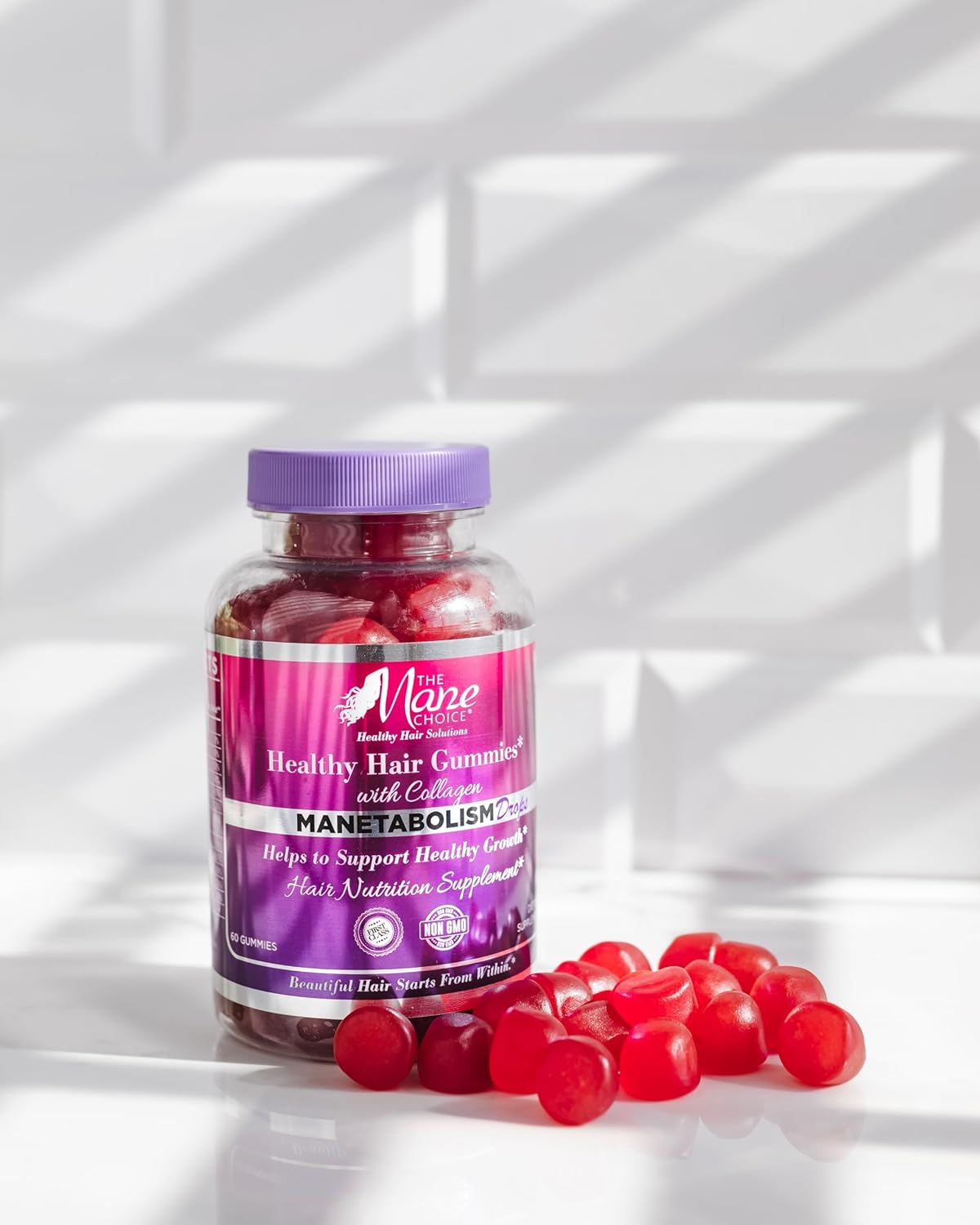 Mane Choice MANETABOLISM Drops Hair Vitamins with Collagen - 60 Gummies for Healthy Hair, Skin, and Nails - Nutrition Supplements for Longer, Thicker Hair in Women & Men