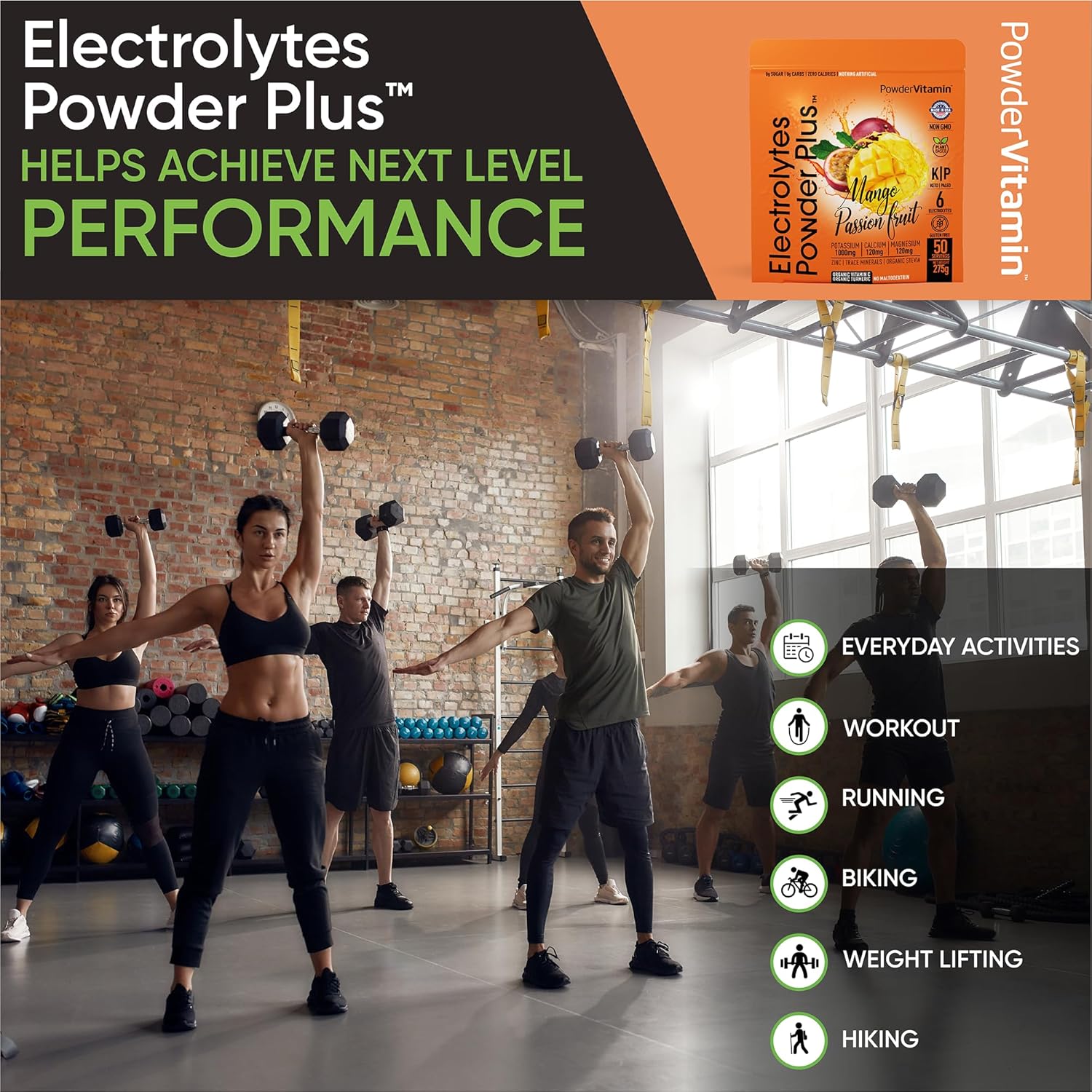 Mango Passionfruit Electrolyte Powder - Zero Calorie Keto Hydration Supplement with Potassium, Calcium, and Magnesium - 50 Servings