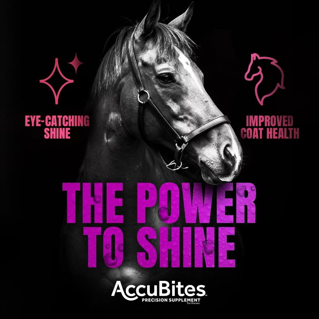 Manna Pro AccuBites Radiance Equine Supplement for Skin, Coat, & Hoof Health - Omega 3, 6, Biotin - 7.5 lbs - Alfalfa Flavored