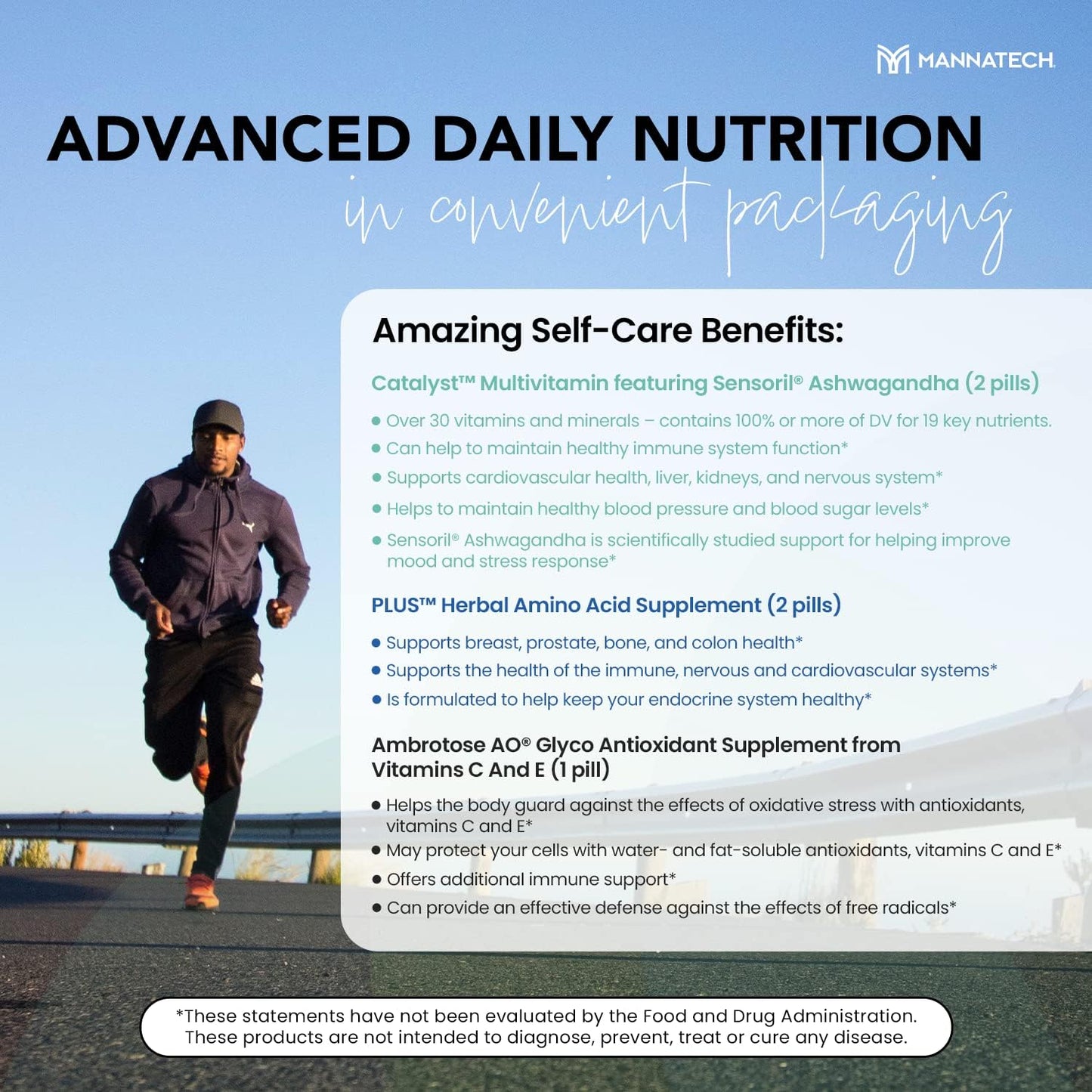 Mannatech OSP Daily Vitamins: Immune Support & Antioxidant Supplement - 60 Packets, Ashwagandha Capsules, Self-Care Benefits