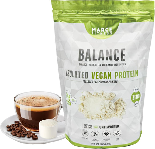 MARCE FITNESS Vegan Isolated Protein Powder - Unflavored 2lbs