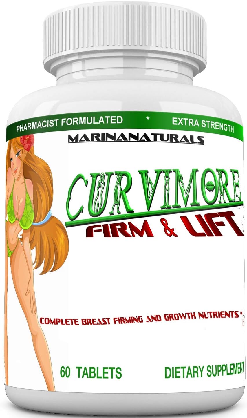 MarinaNaturals CurviMore Firm and Lift Breast Enhancement Tablets for Fuller, Firmer, Bigger Breasts