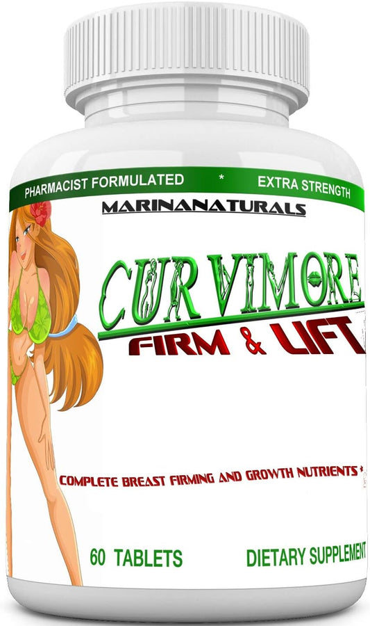 MarinaNaturals CurviMore Firm and Lift Breast Enhancement Tablets for Fuller, Firmer, Bigger Breasts