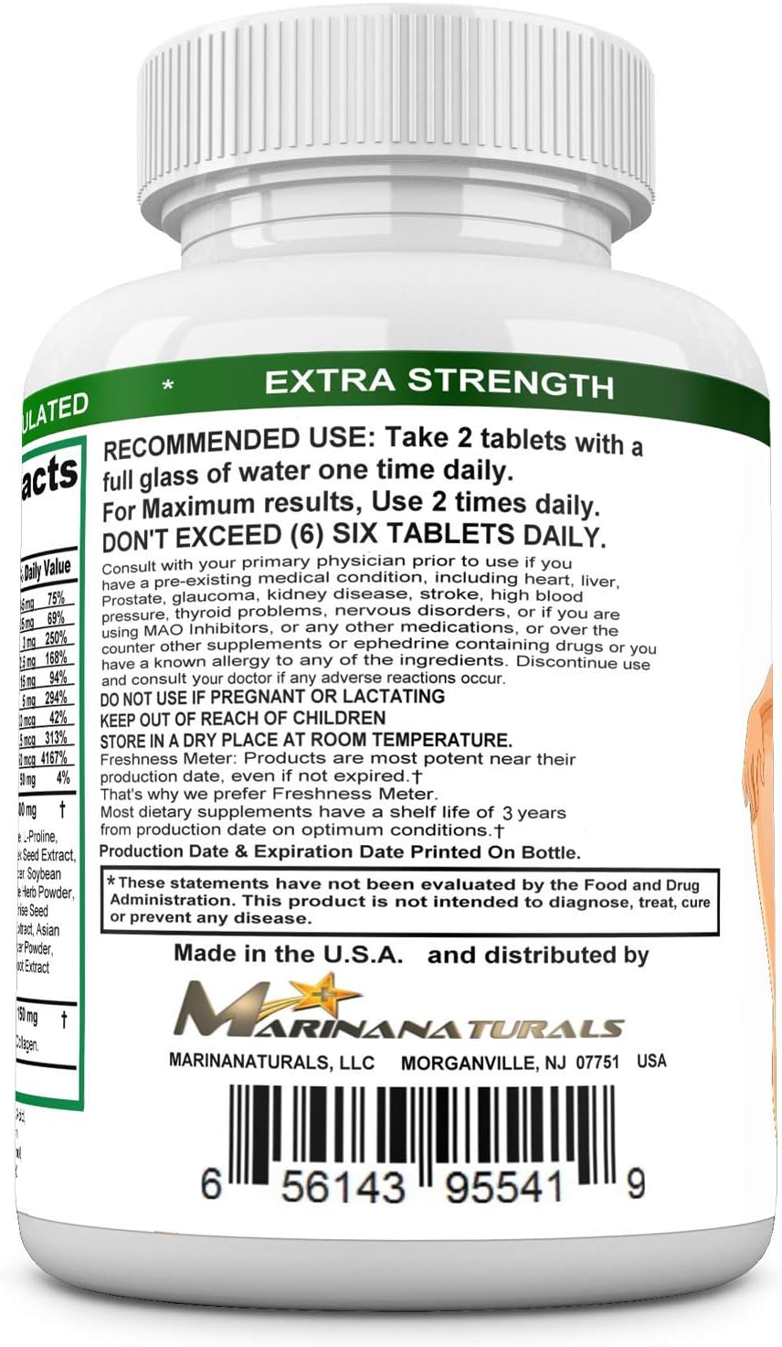 MarinaNaturals CurviMore Firm and Lift Breast Enhancement Tablets for Fuller, Firmer, Bigger Breasts