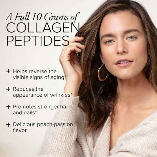 Marine Collagen Peptides Powder for Skin, Hair & Nails - Hydrolyzed Type I & II Fish Collagen - 20 Packets