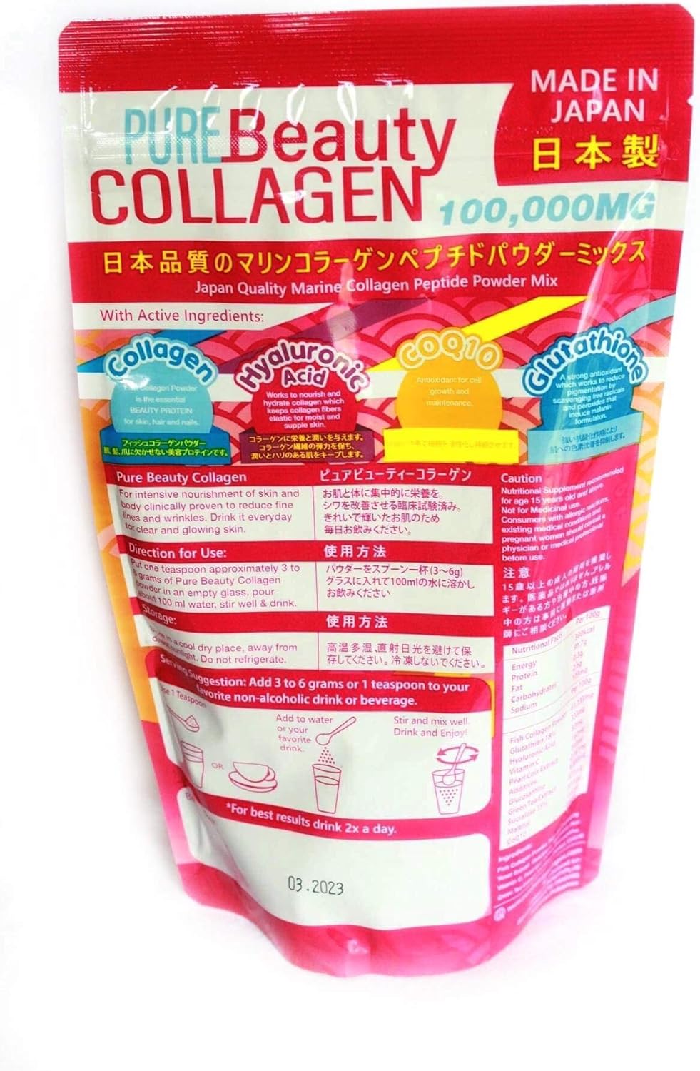 Marine Collagen Powder Mix - 100,000mg of Pure Beauty Collagen