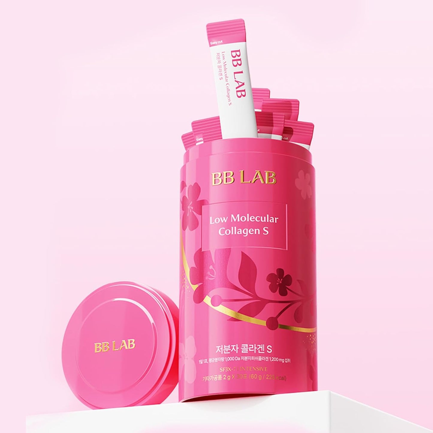 Marine Collagen Powder Stick Supplement with Vitamin C for Glowy Skin - Kollecte BB LAB Low Molecular Collagen S Formula