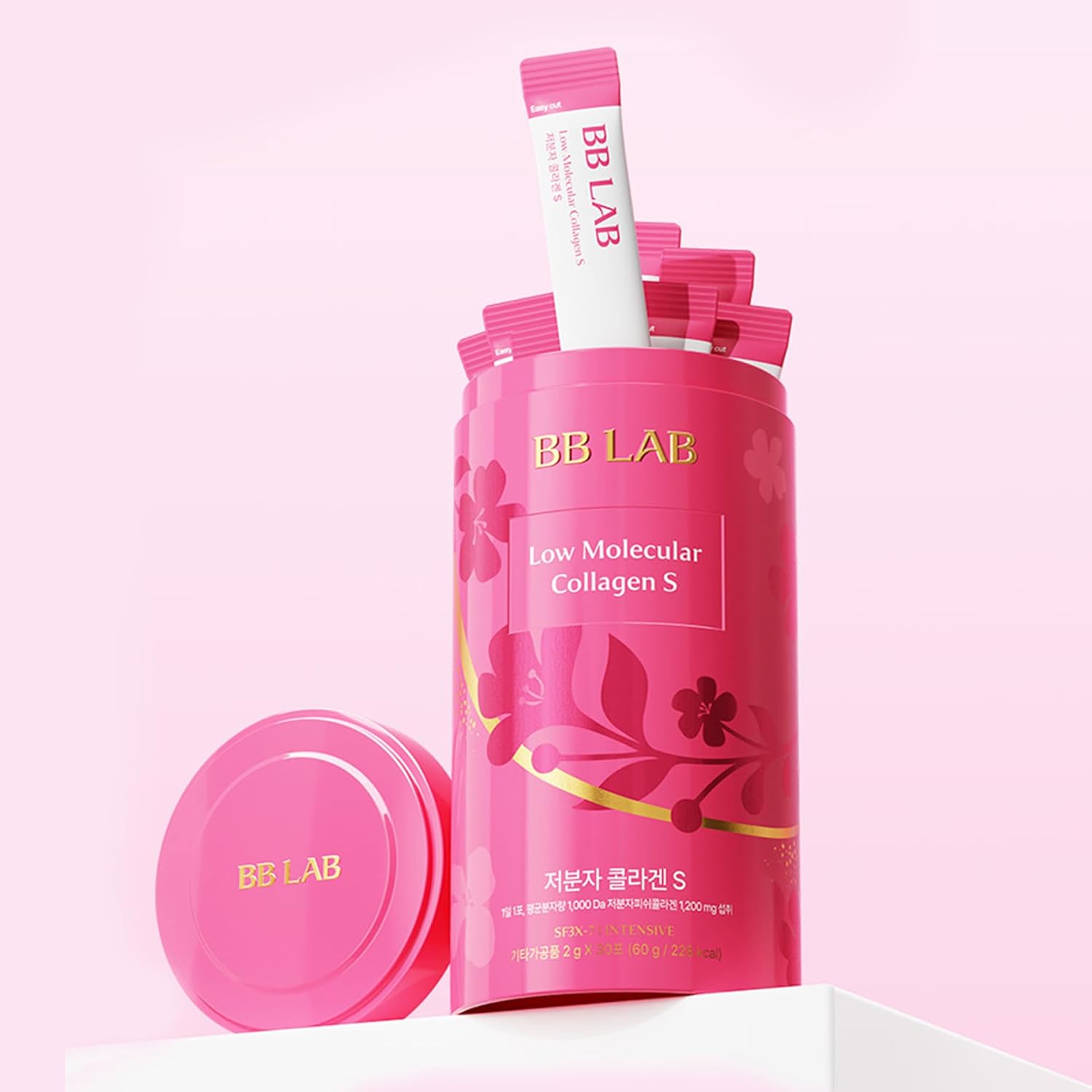 Marine Collagen Powder Stick Supplement with Vitamin C for Glowy Skin - Kollecte BB LAB Low Molecular Collagen S Formula