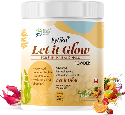 Marine Collagen Supplement with L-Glutathione and Vitamin C for Healthy Skin, Hair, and Nails - Fruit Punch Flavor for Men & Women