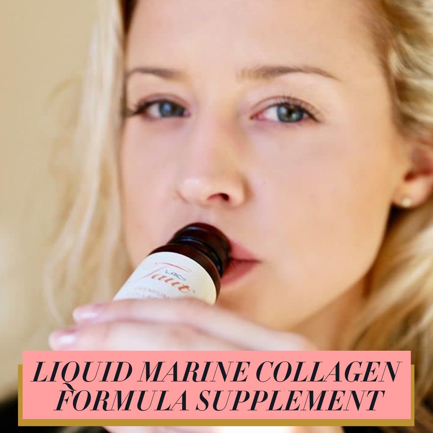 Marine Hydrolyzed Collagen Drink & Face Mask Set - 13,000mg Collagen Peptides with Hyaluronic Acid - 30 Day Supply - 5 Masks & 15 Bottles