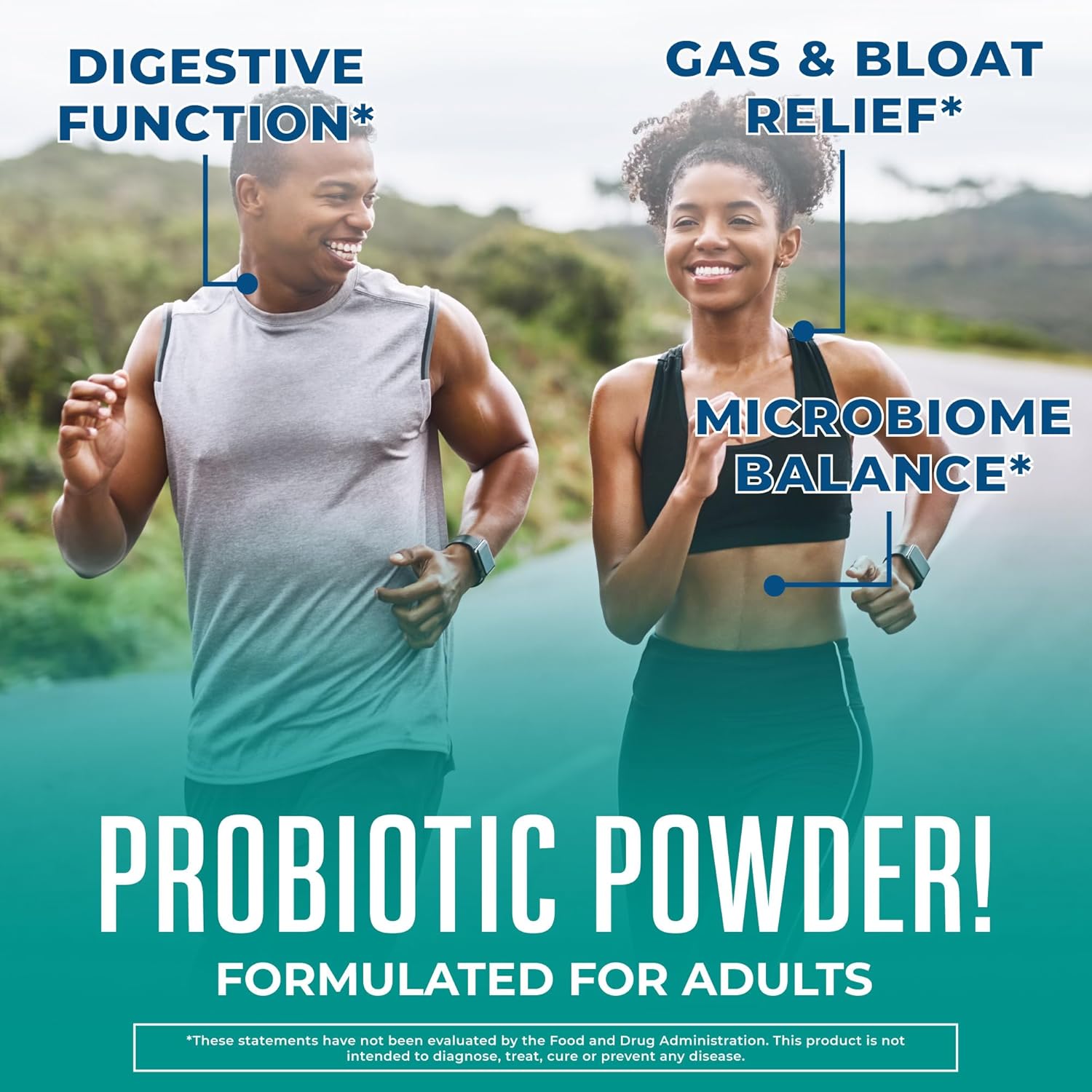 MaryRuth Organics Gas & Bloat Probiotics for Men & Women | 3-in-1 Formula with Prebiotics & Postbiotics | Supports Normal Digestive Function | 60 Billion CFU | Shelf Stable | 0.5 oz
