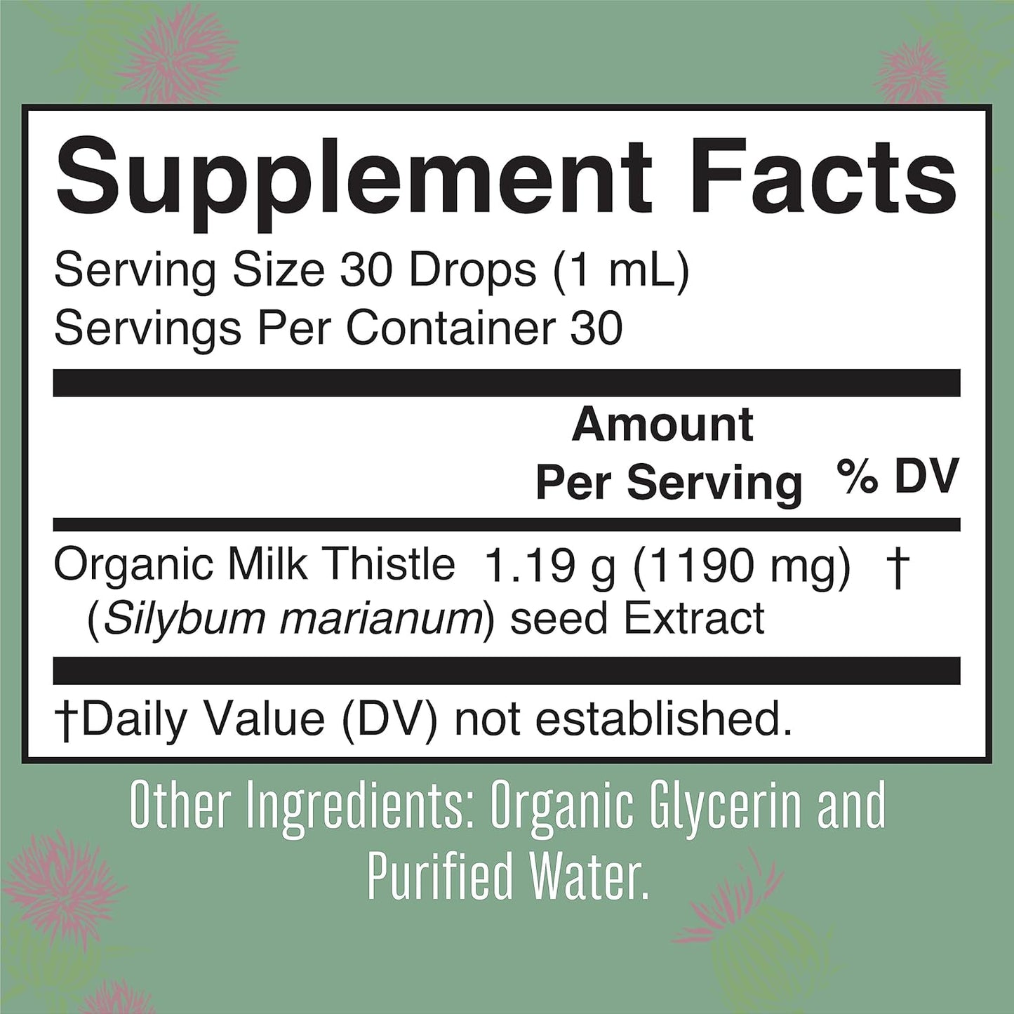 MaryRuth Organics Liquid Extract of Organic Milk Thistle Seed - 1 Fluid Ounce