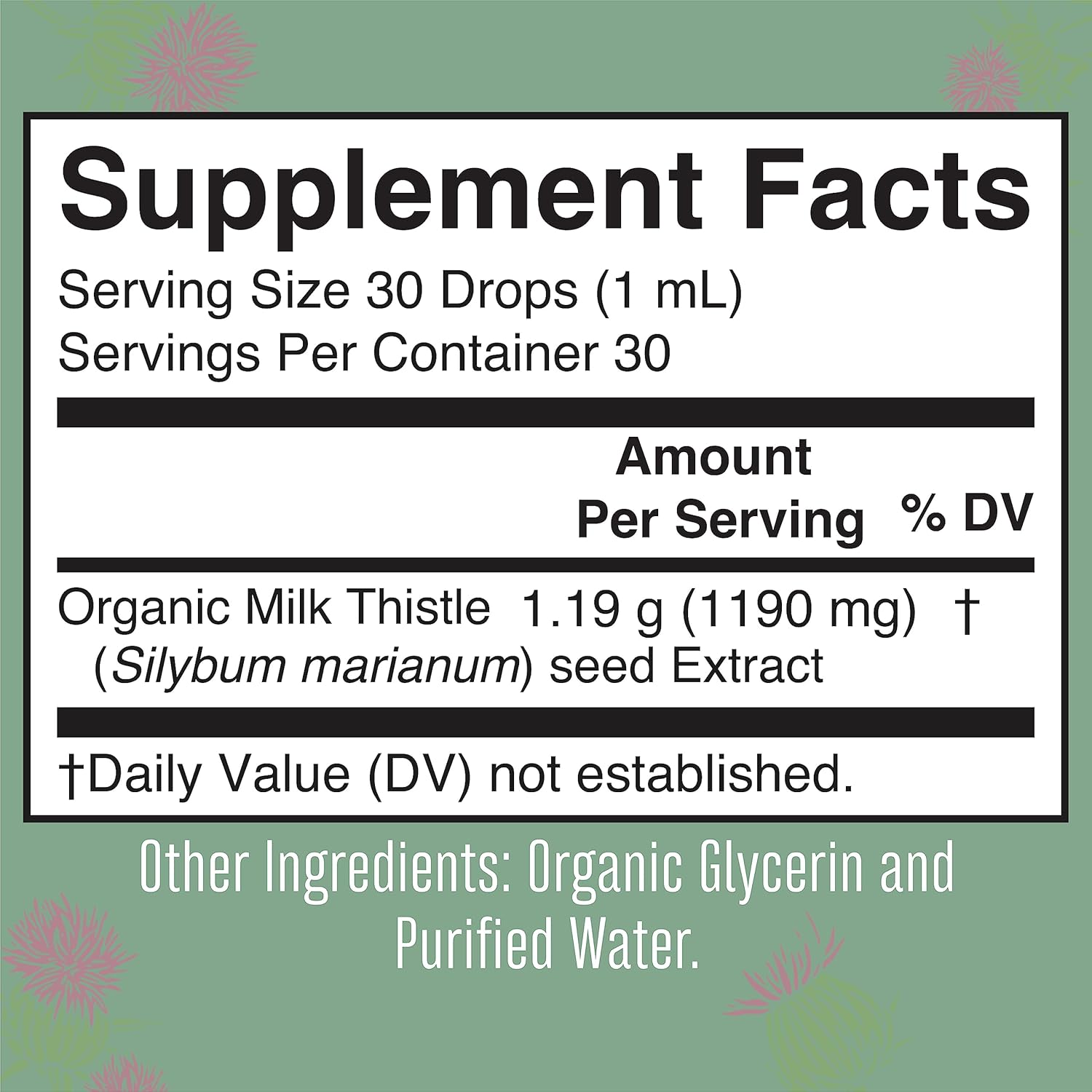 MaryRuth Organics Liquid Extract of Organic Milk Thistle Seed - 1 Fluid Ounce
