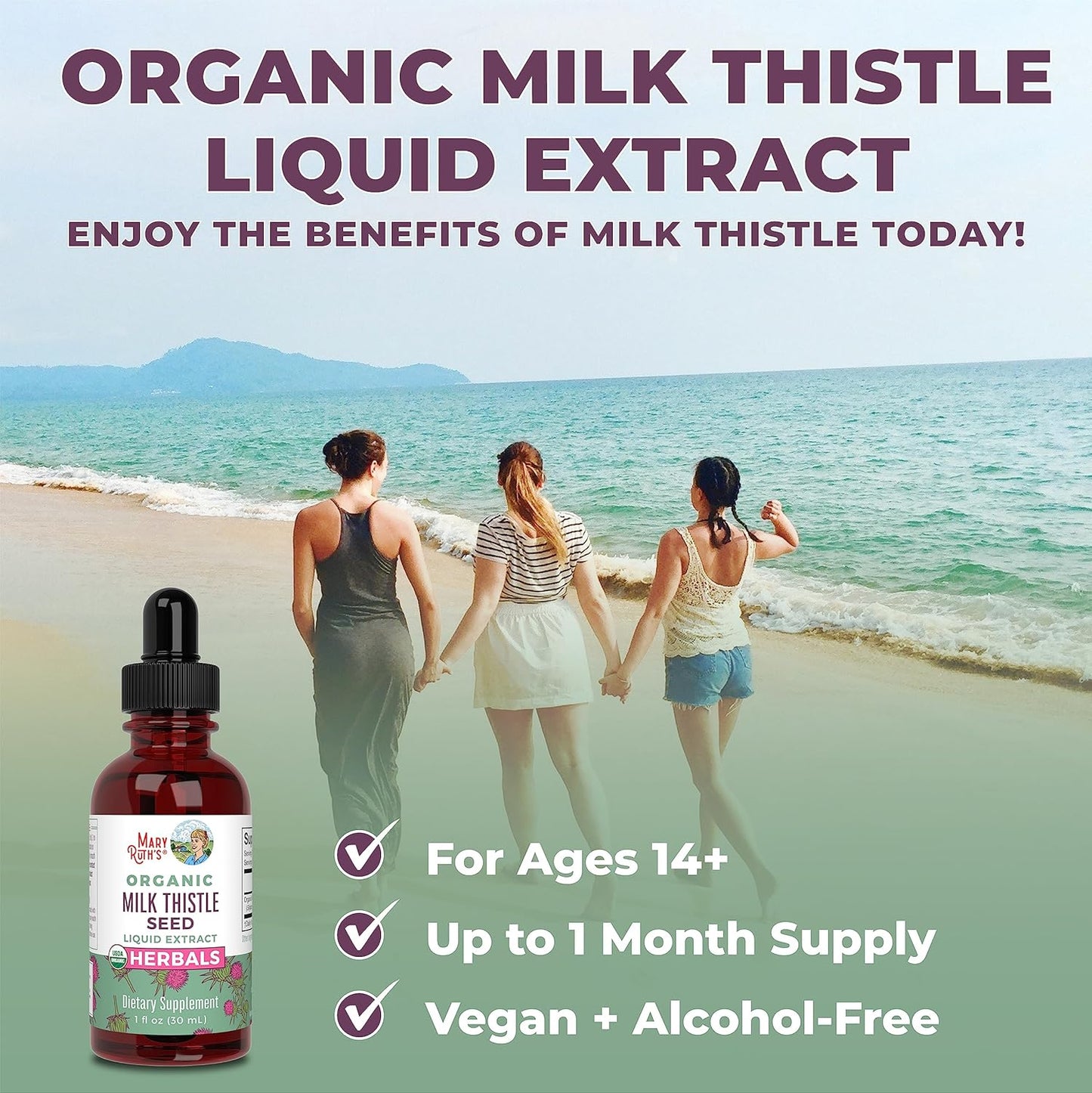 MaryRuth Organics Liquid Extract of Organic Milk Thistle Seed - 1 Fluid Ounce
