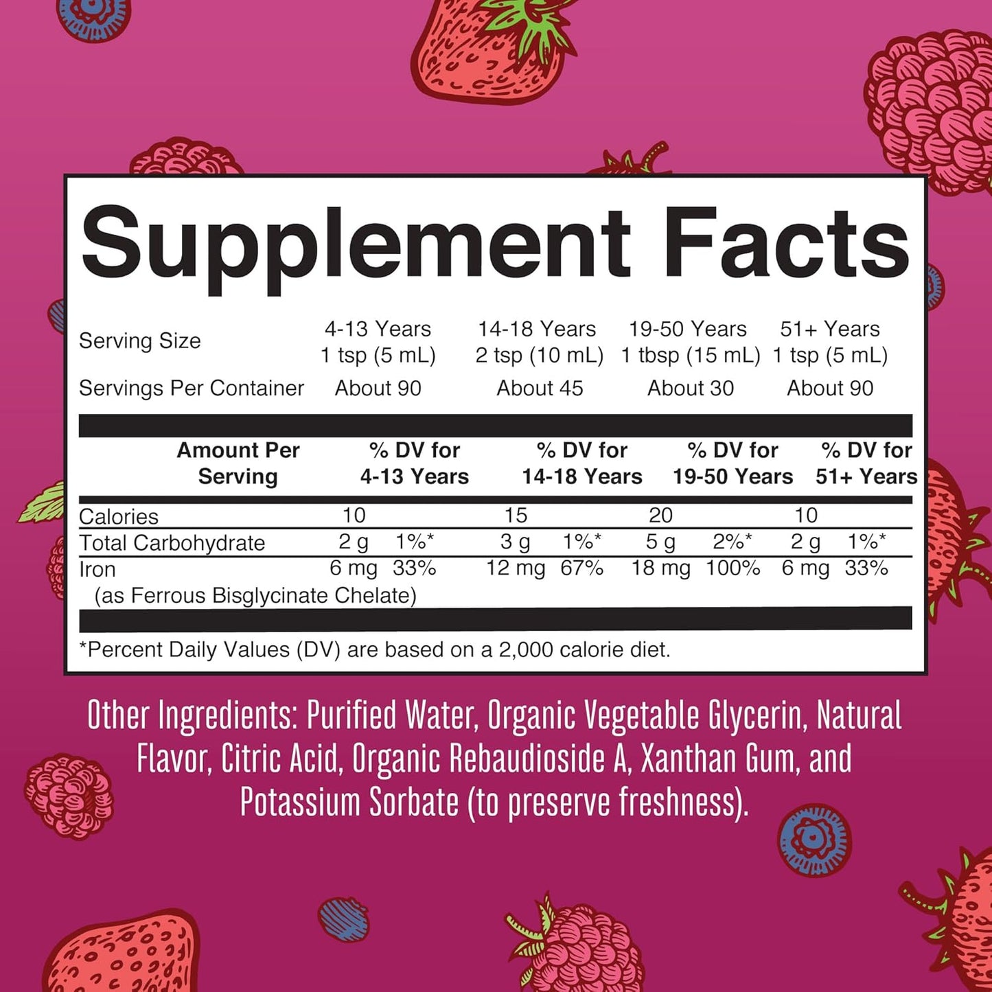 MaryRuth Organics Liquid Iron Supplement for Women, Men, and Kids - 15.22 Fl Oz - Vegan, Non-GMO, Gluten-Free - Supports Healthy Blood and Oxygen Levels