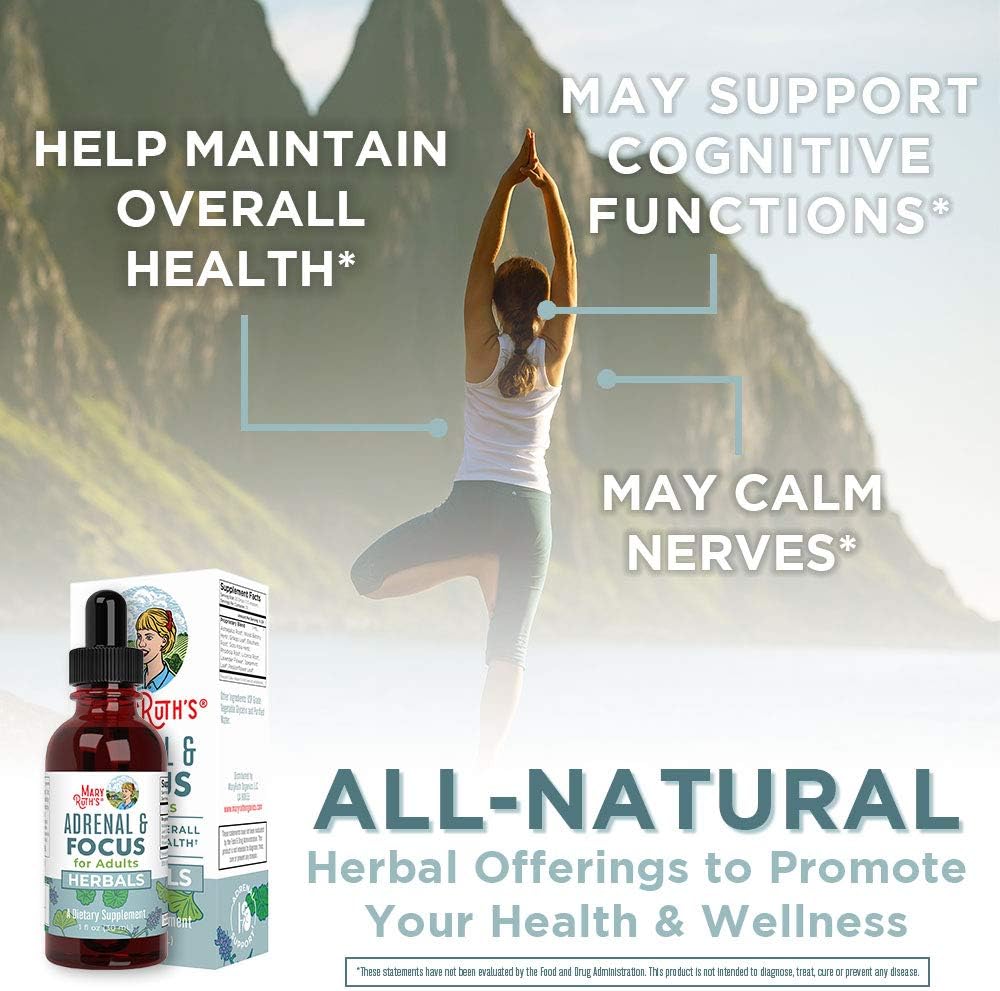MaryRuth Organics Probiotic & Adrenal Health Bundle for Women, Men, and Kids - Digestive & Gut Health, Cortisol Balance, Stress Relief, Focus Nootropic Support - 2-Pack Supplement
