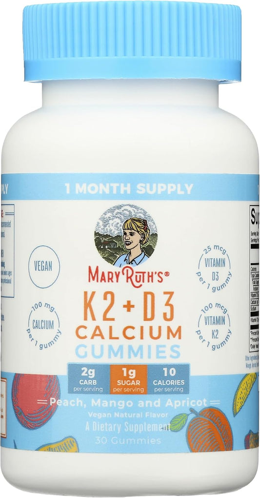 MaryRuth Organics Vitamin K2 & D3 + Calcium Gummies - 30 CT - Mary Ruth's Formula